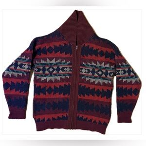 Vintage 80s Lebowski Pendleton Sweater Men's Southwest Geometric L Wool